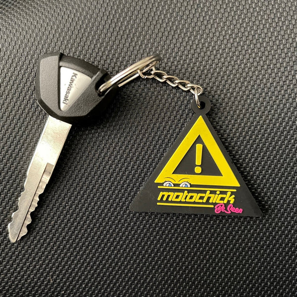 motochick Warning Rubber Keyring