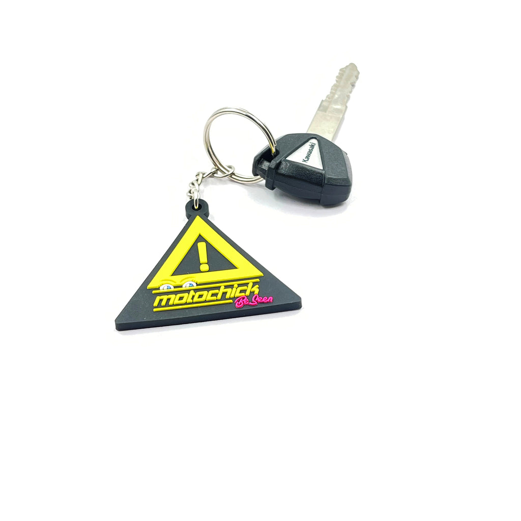 motochick Warning Rubber Keyring